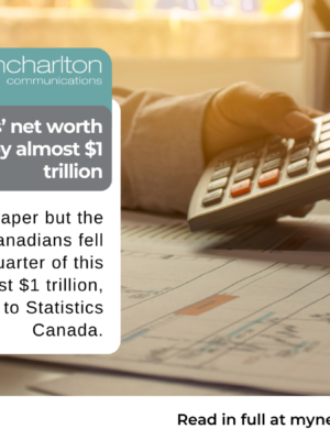 Canadians’ decline in net worth less severe in Saskatchewan